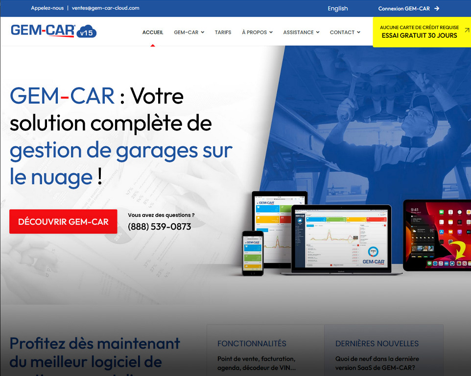 Visitez le site Web de GEM-CAR V15 Image